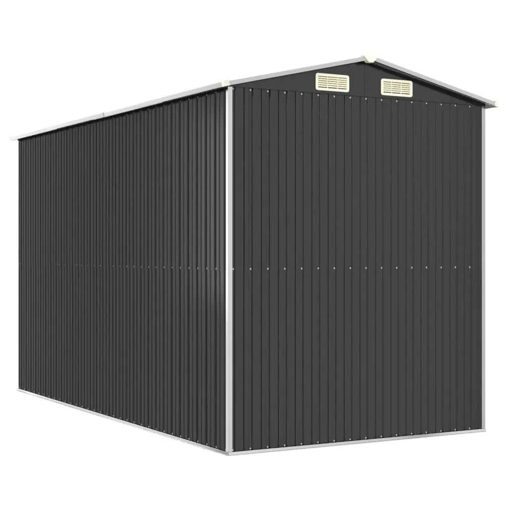 Garden Shed Anthracite 192x357x223 cm Galvanised Steel 3147451