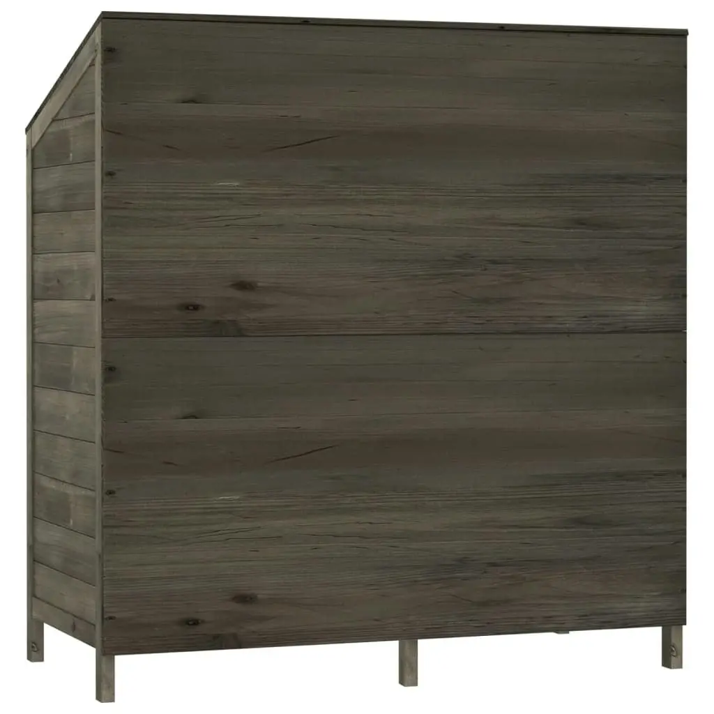 Garden Shed Anthracite 102x52x112 cm Solid Wood Fir 152184