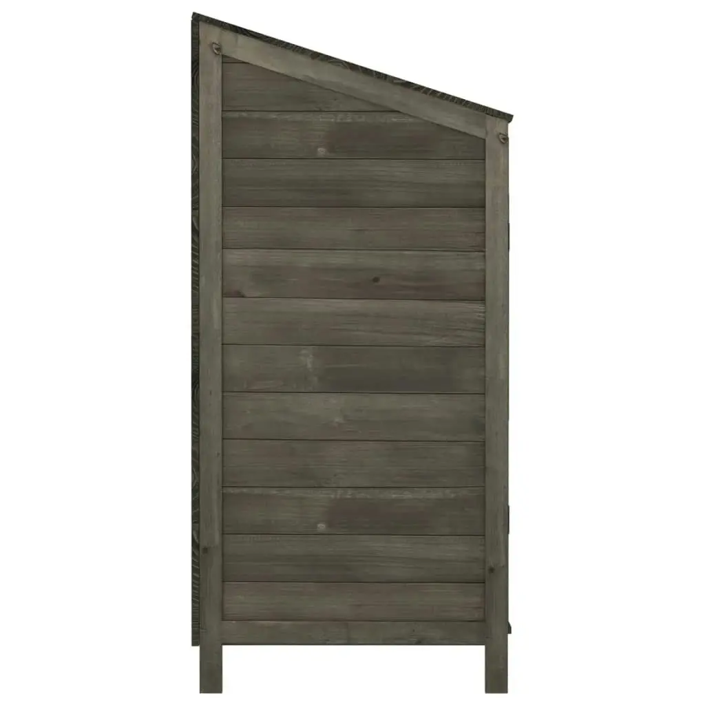 Garden Shed Anthracite 102x52x112 cm Solid Wood Fir 152184