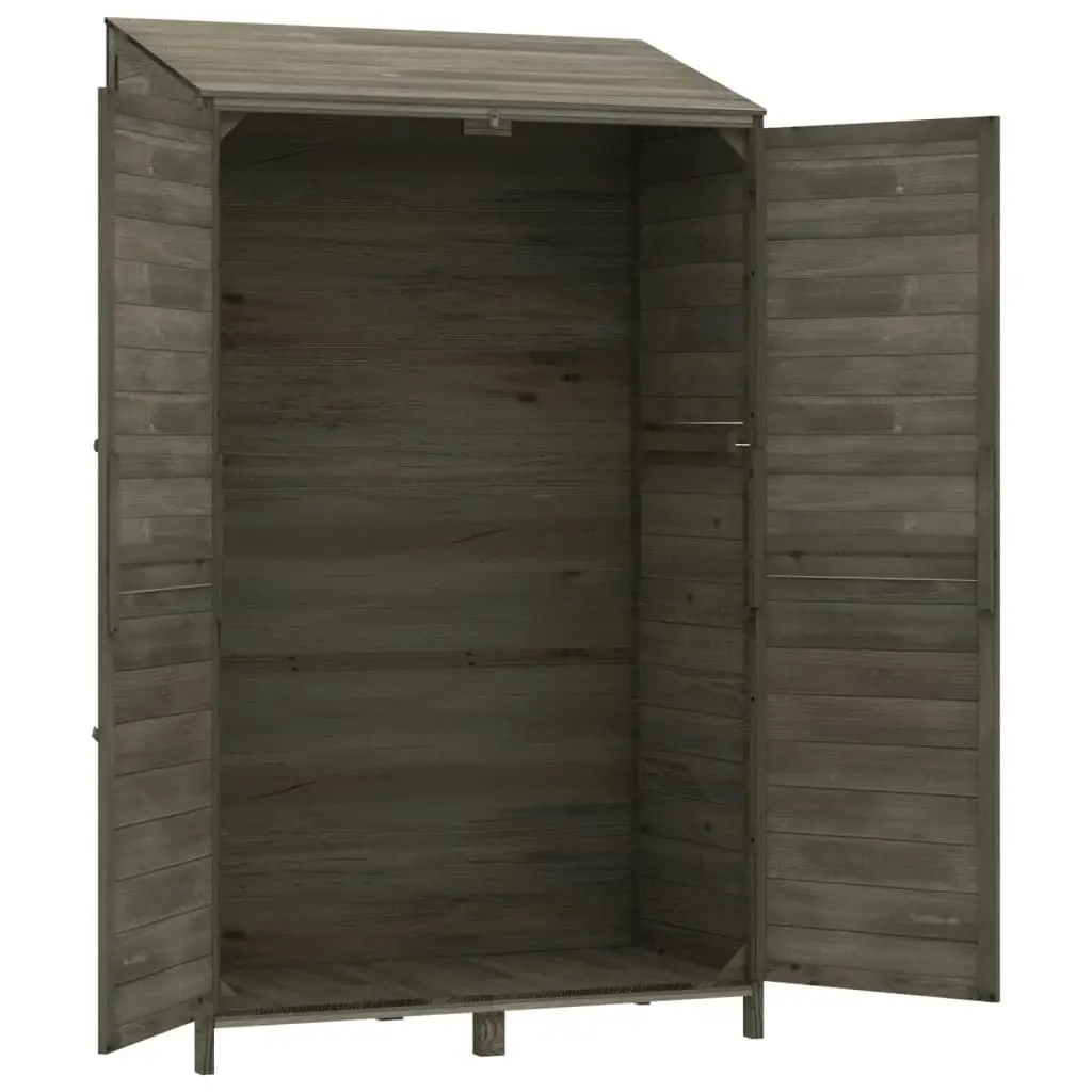 Garden Shed Anthracite 102x52x174.5 cm Solid Wood Fir 152192