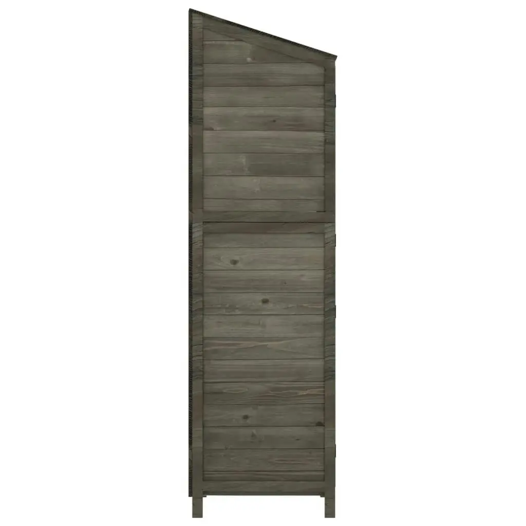 Garden Shed Anthracite 102x52x174.5 cm Solid Wood Fir 152192