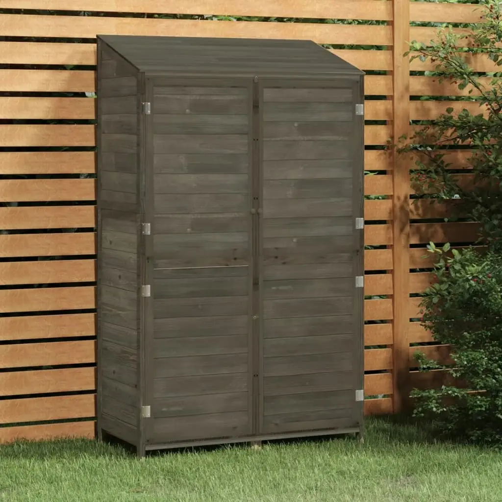 Garden Shed Anthracite 102x52x174.5 cm Solid Wood Fir 152192