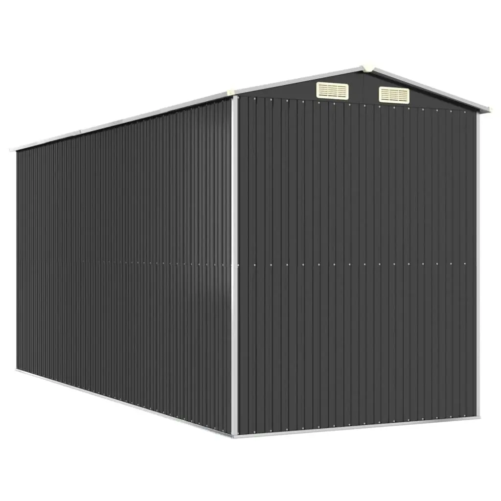 Garden Shed Anthracite 192x440x223 cm Galvanised Steel 3147452