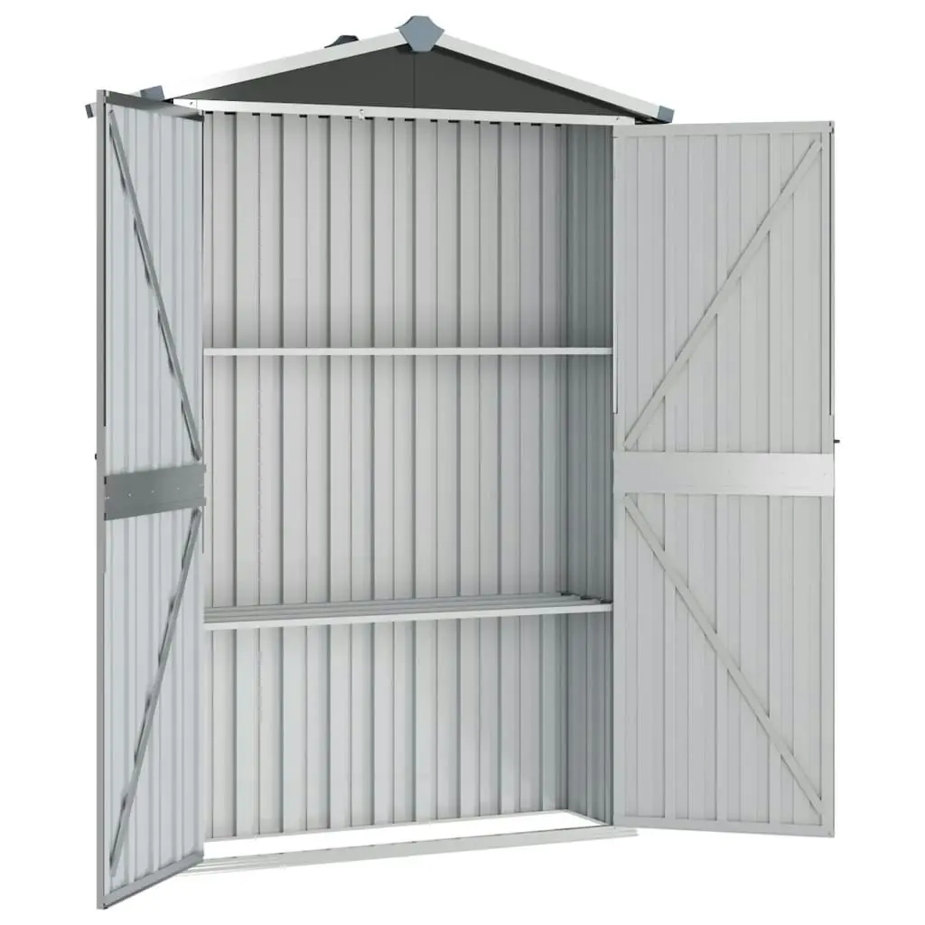 Garden Shed Anthracite 116x45x175 cm Galvanised Steel 46303