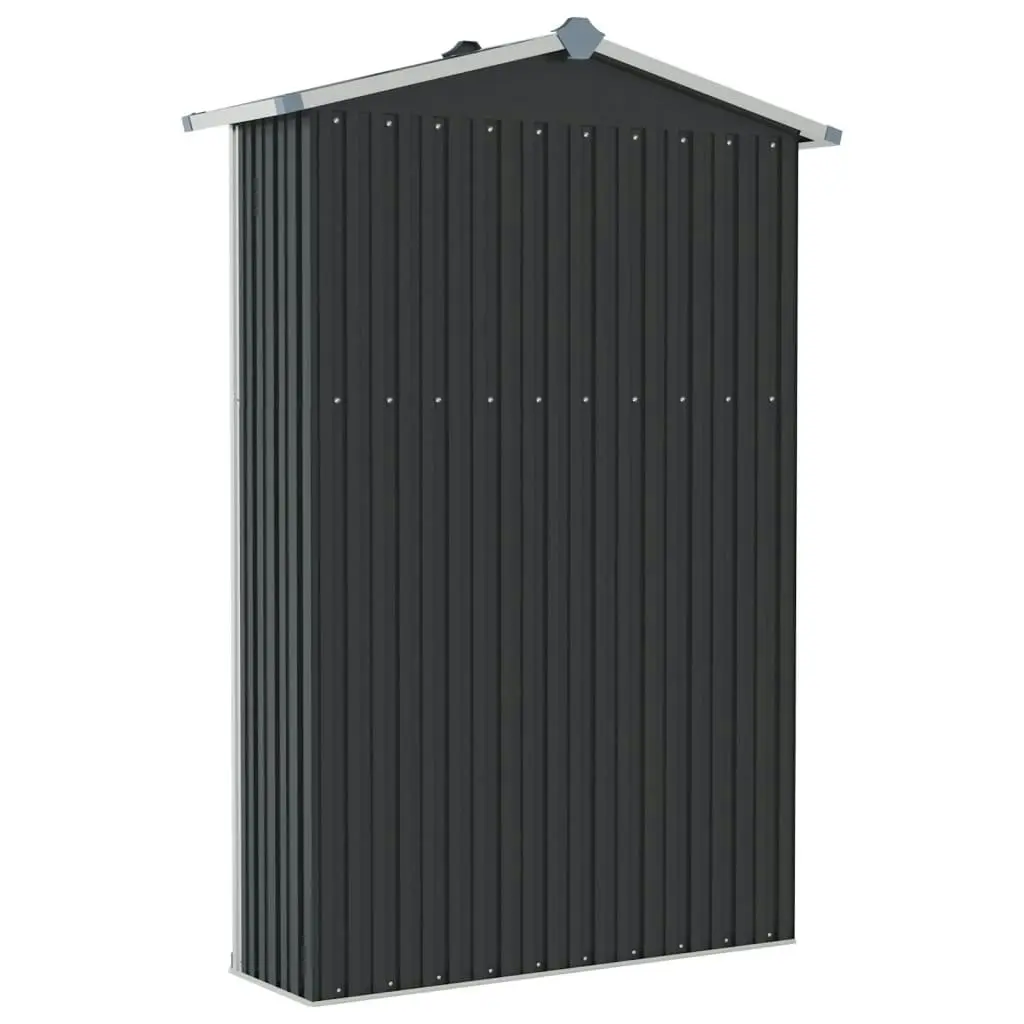 Garden Shed Anthracite 116x45x175 cm Galvanised Steel 46303