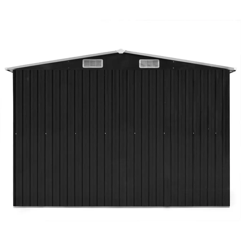 Garden Shed 257x580x181 cm Metal Anthracite 143354