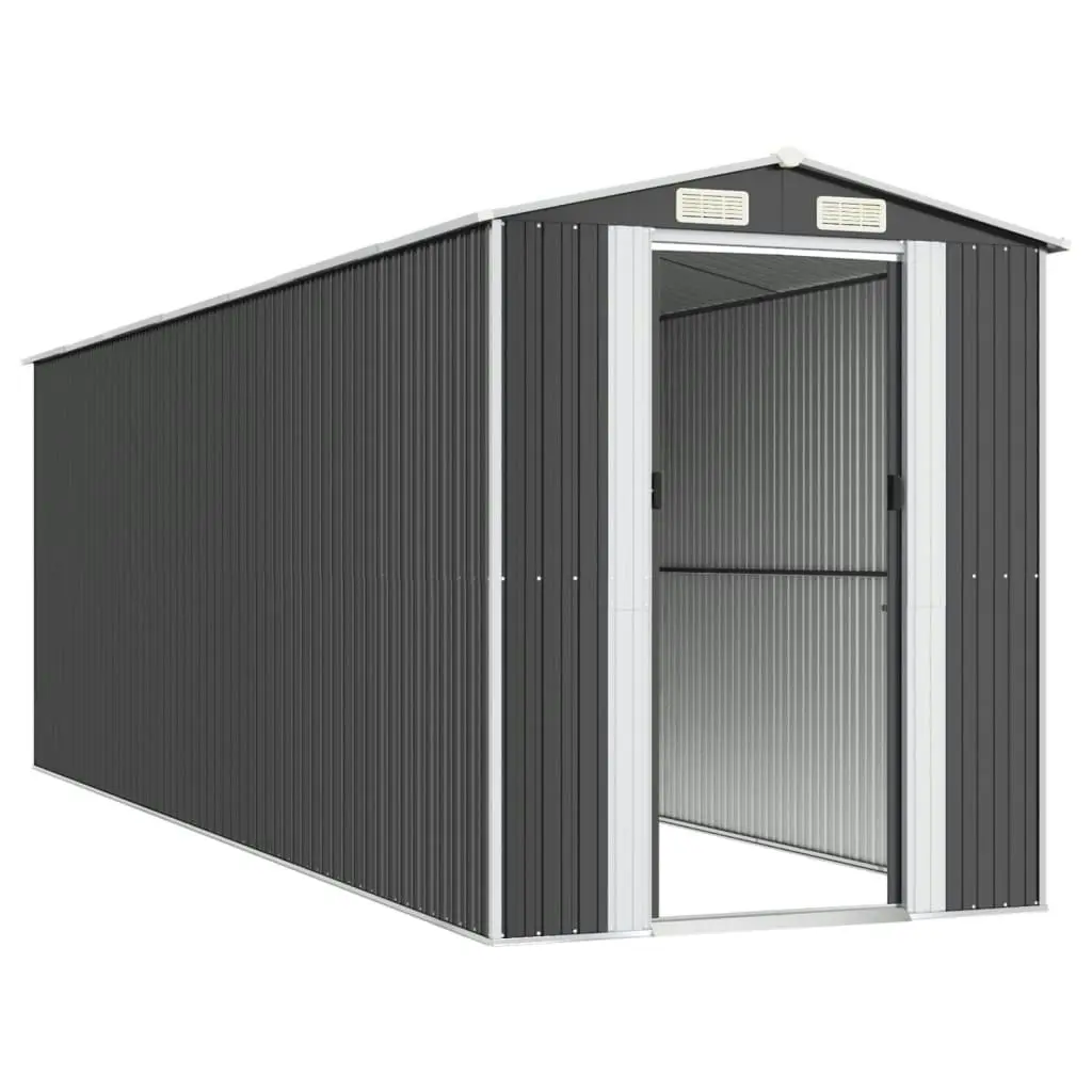 Garden Shed Anthracite 192x606x223 cm Galvanised Steel 3147454