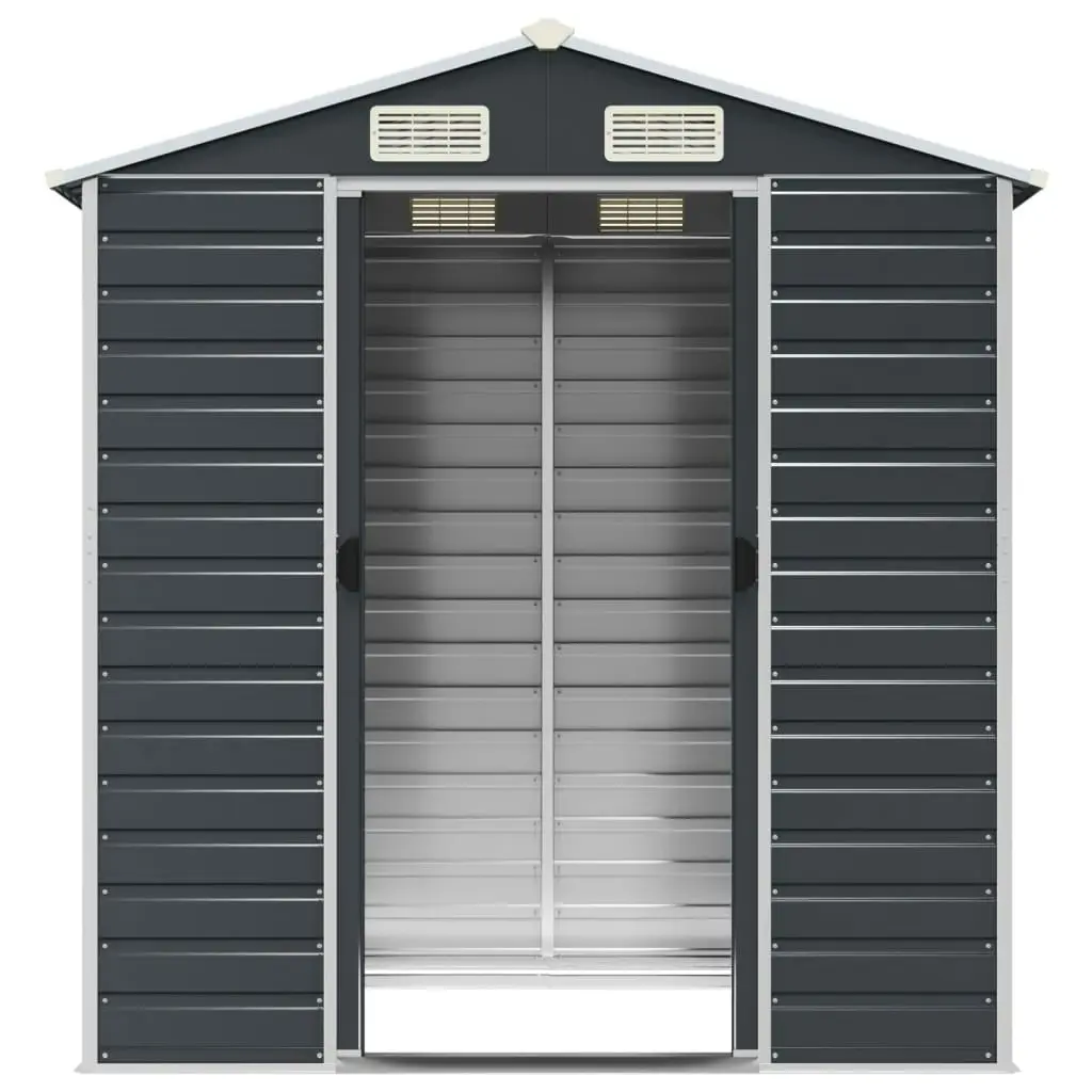 Garden Shed Anthracite 191x130x198 cm Galvanised Steel 3188253