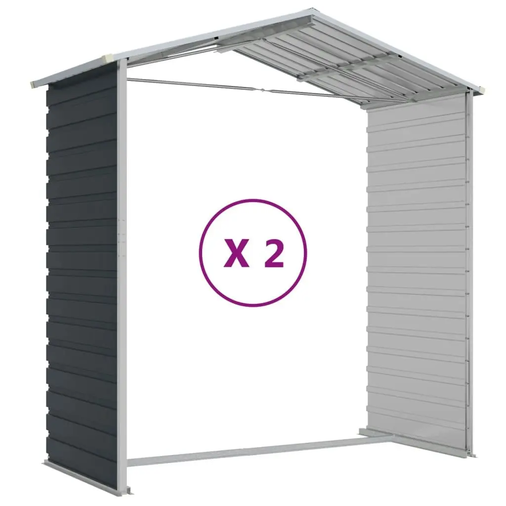 Garden Shed Anthracite 191x215x198 cm Galvanised Steel 3188254