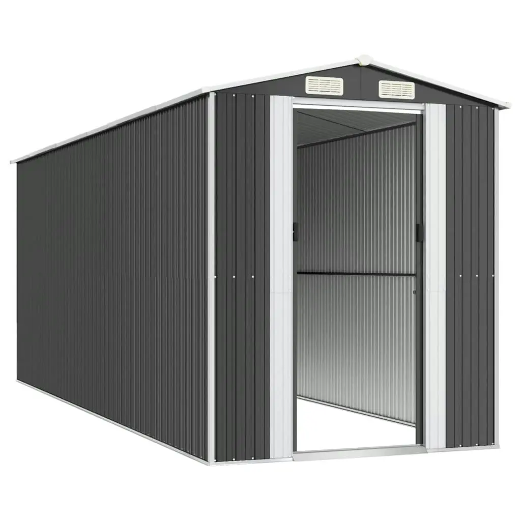 Garden Shed Anthracite 192x523x223 cm Galvanised Steel 3147453