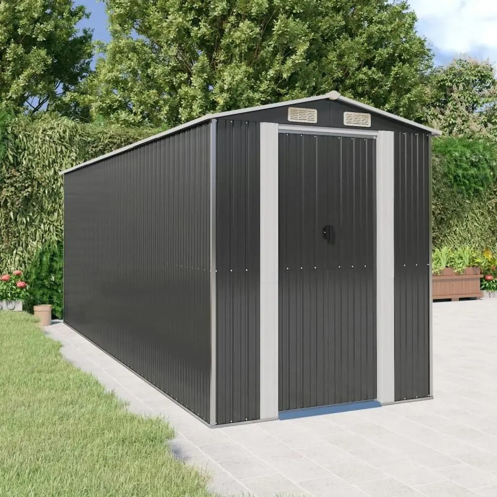 Garden Shed Anthracite 192x523x223 cm Galvanised Steel 3147453