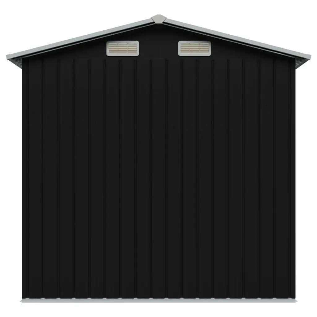 Garden Storage Shed Anthracite Steel 204x132x186 cm 47028