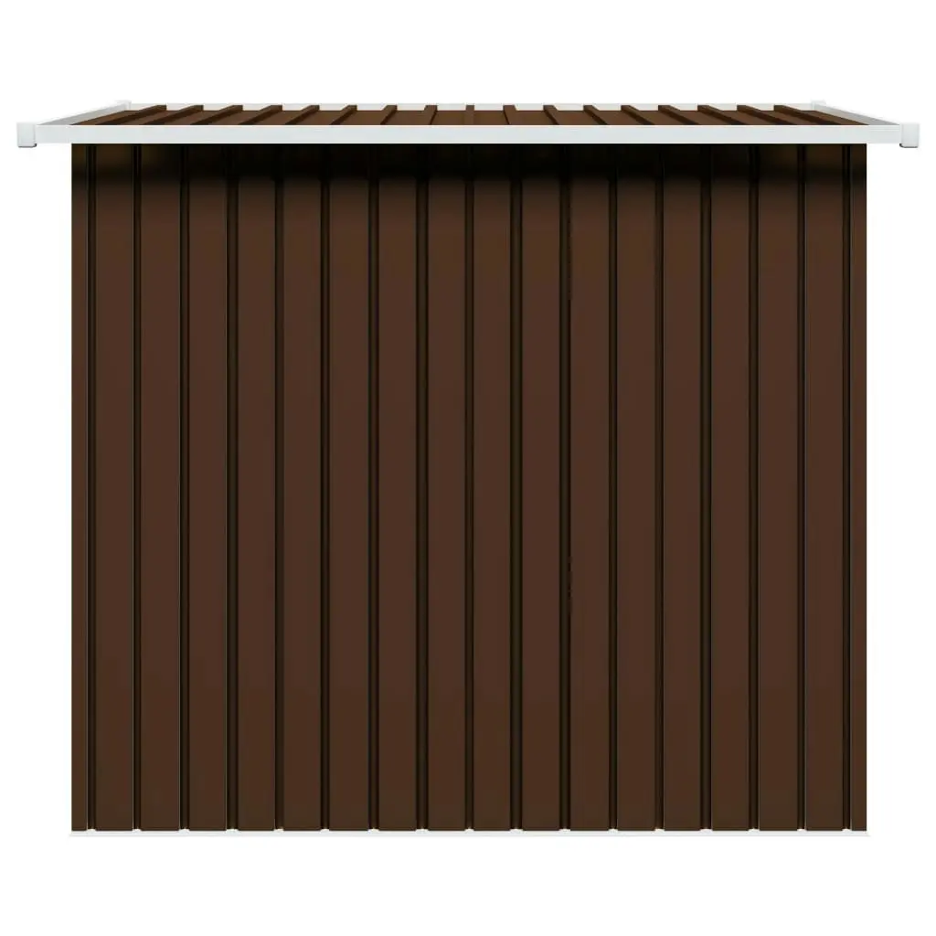 Garden Storage Shed Brown 194x121x181 cm Steel 47027