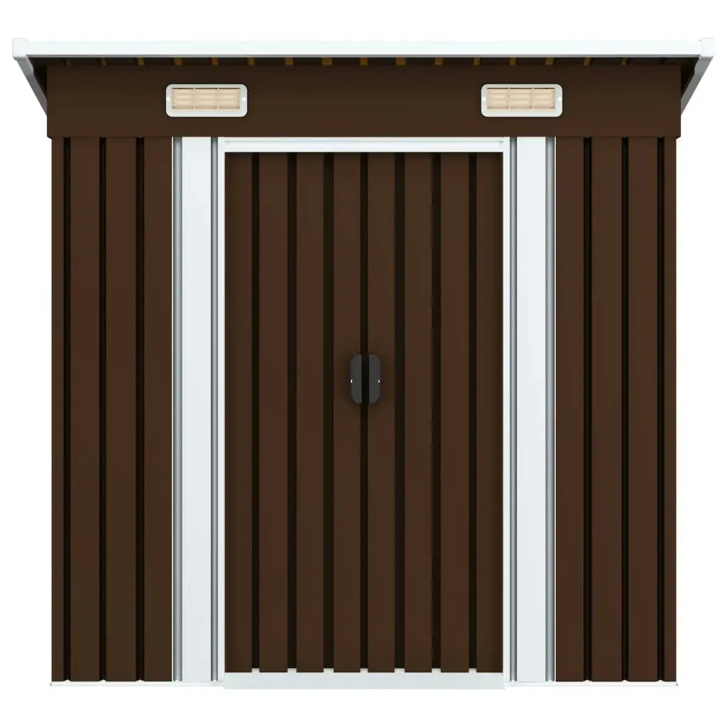 Garden Storage Shed Brown 194x121x181 cm Steel 47027