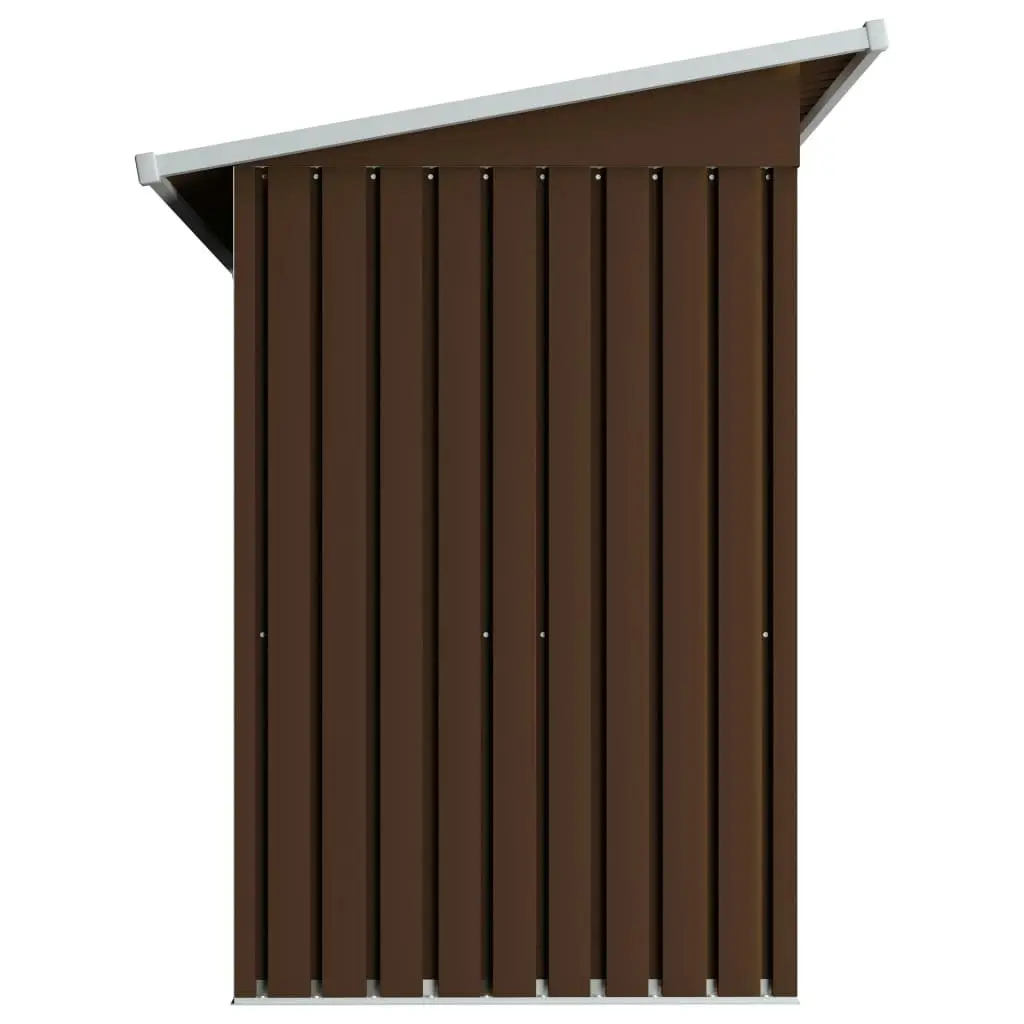 Garden Storage Shed Brown 194x121x181 cm Steel 47027