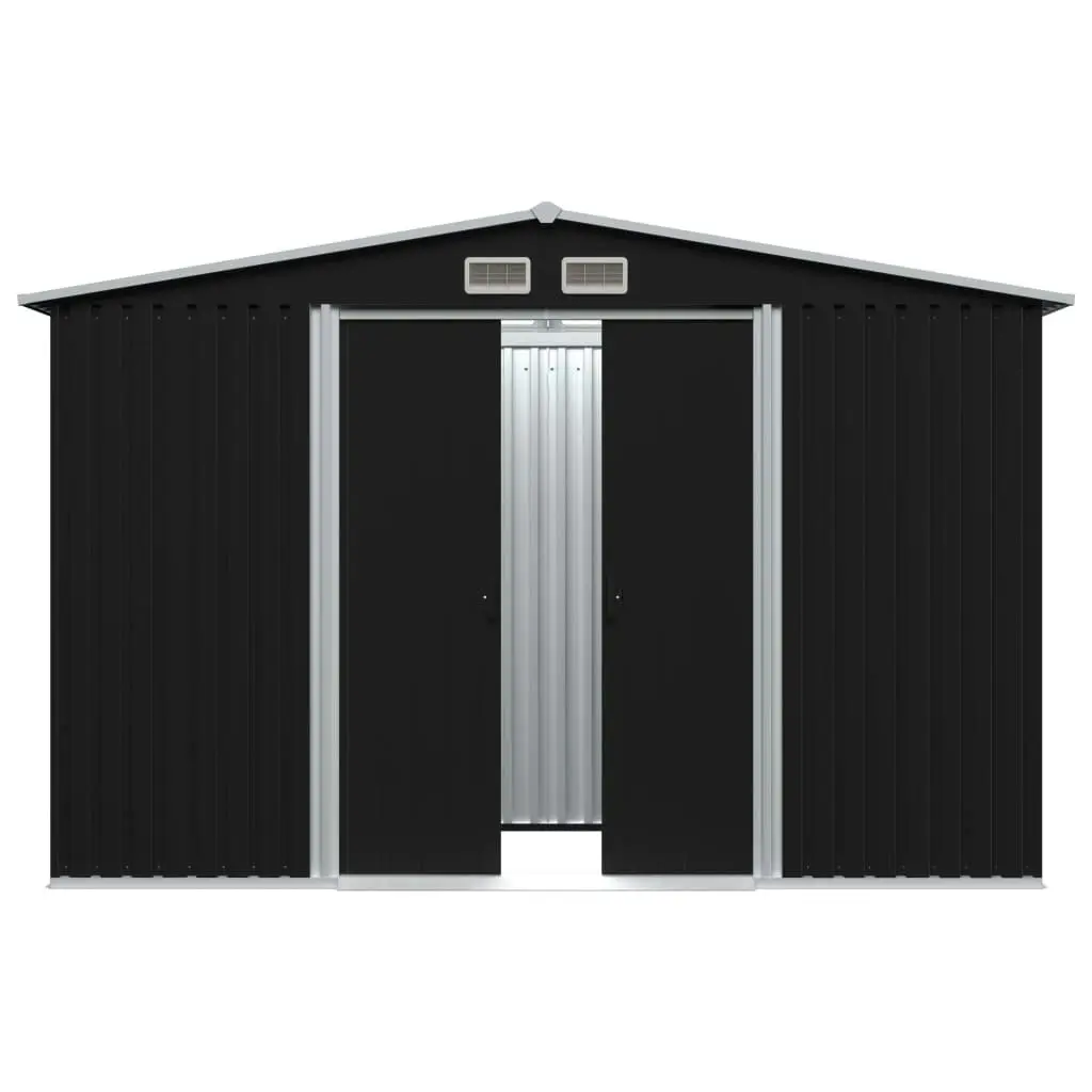 Garden Storage Shed Anthracite Steel 257x205x178 cm 47030