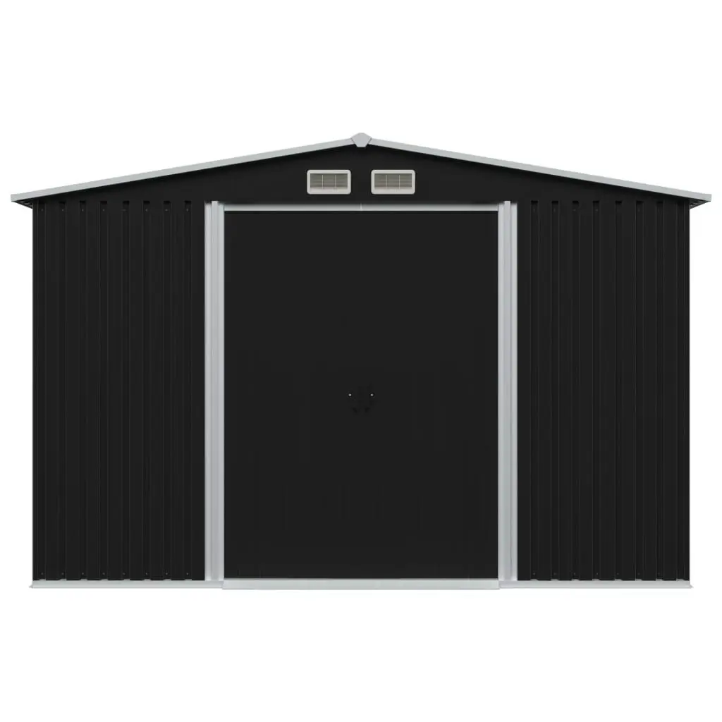 Garden Storage Shed Anthracite Steel 257x205x178 cm 47030