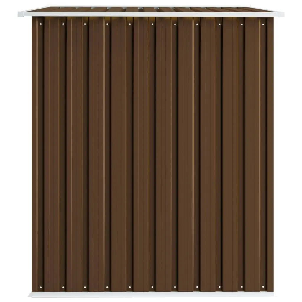 Garden Storage Shed Brown 257x205x178 cm Steel 47031