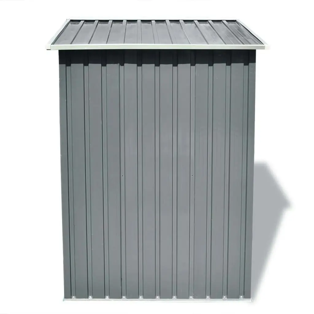 Garden Storage Shed Grey Metal 204x132x186 cm 42983