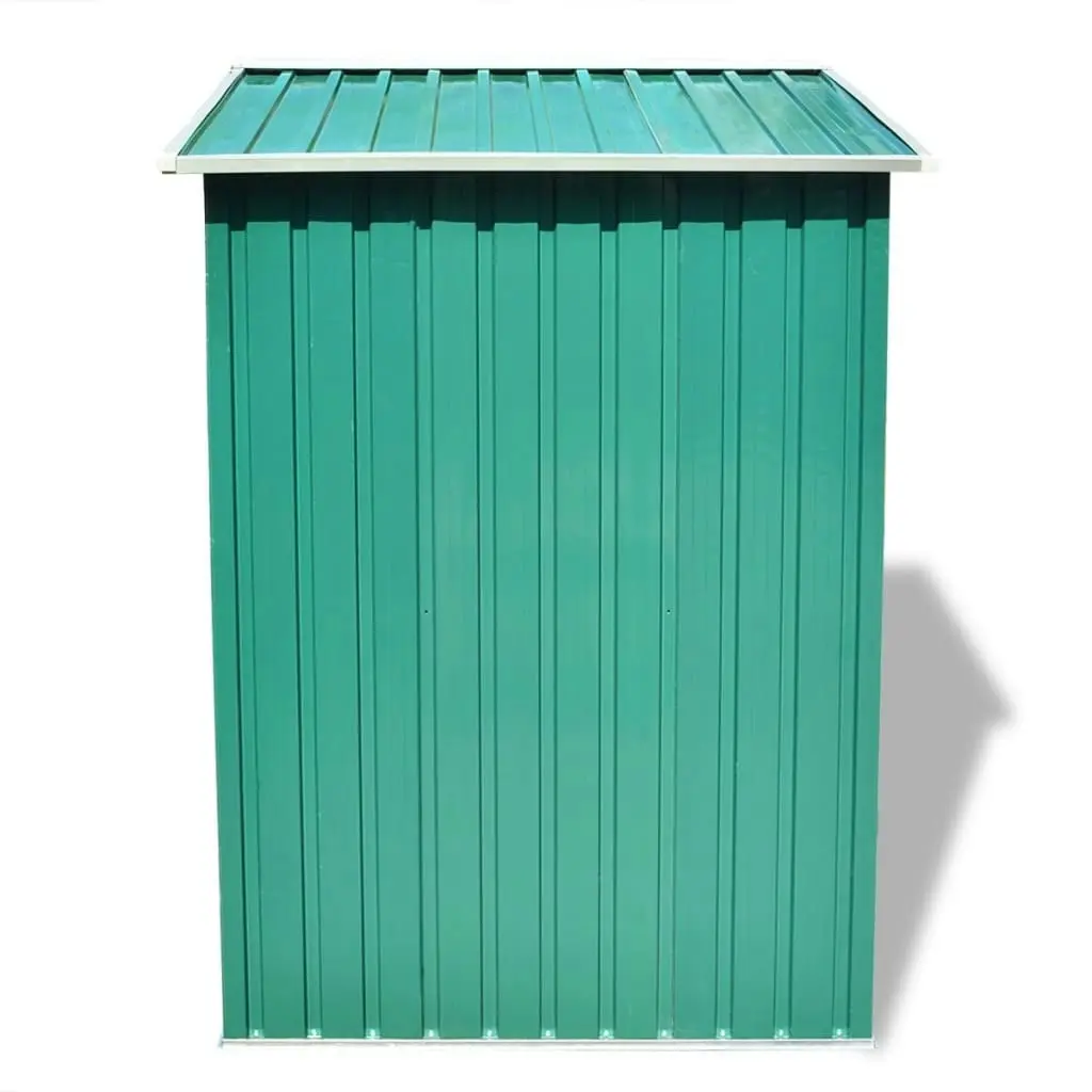 Garden Storage Shed Green Metal 204x132x186 cm 42909