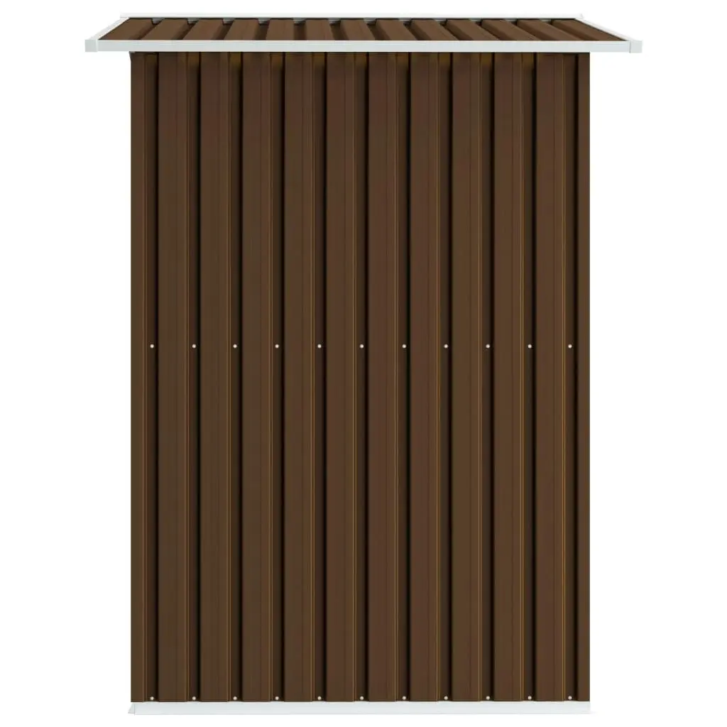 Garden Storage Shed Brown 204x132x186 cm Steel 47029