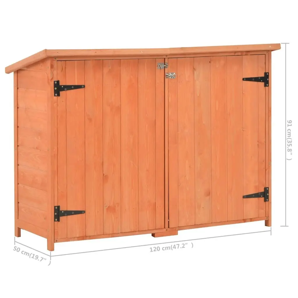 Garden Storage Shed 128x42x91 cm Wood 170650