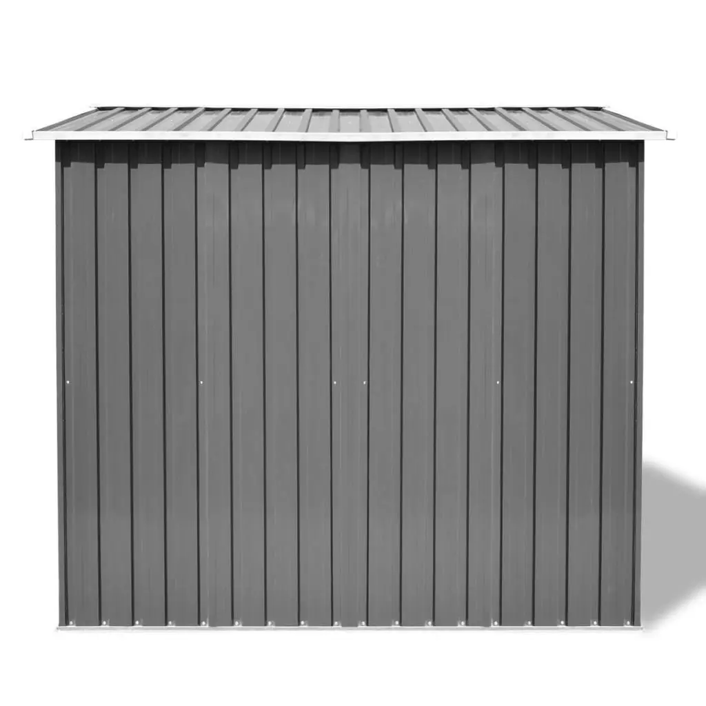 Garden Storage Shed Grey Metal 257x205x178 cm 42907