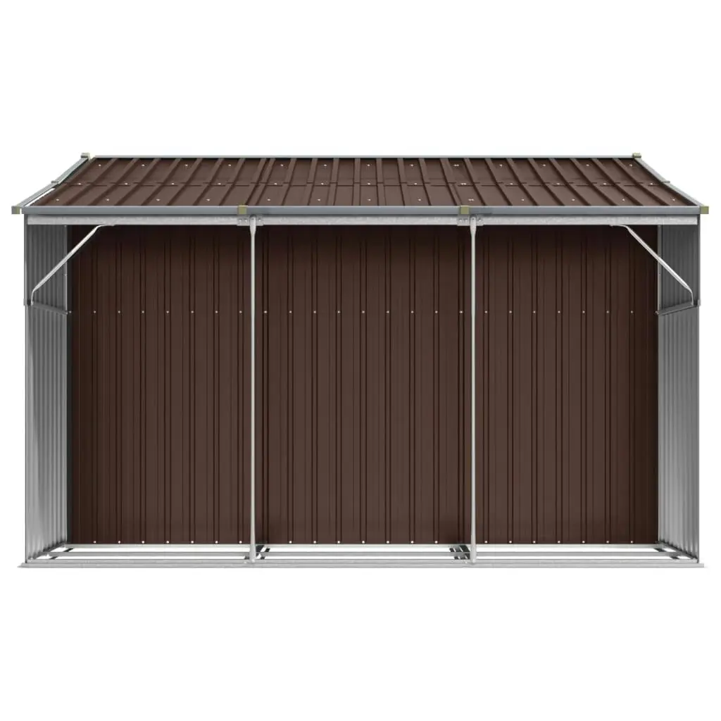 Garden Shed Brown 277x279x179 cm Galvanised Steel 3188296