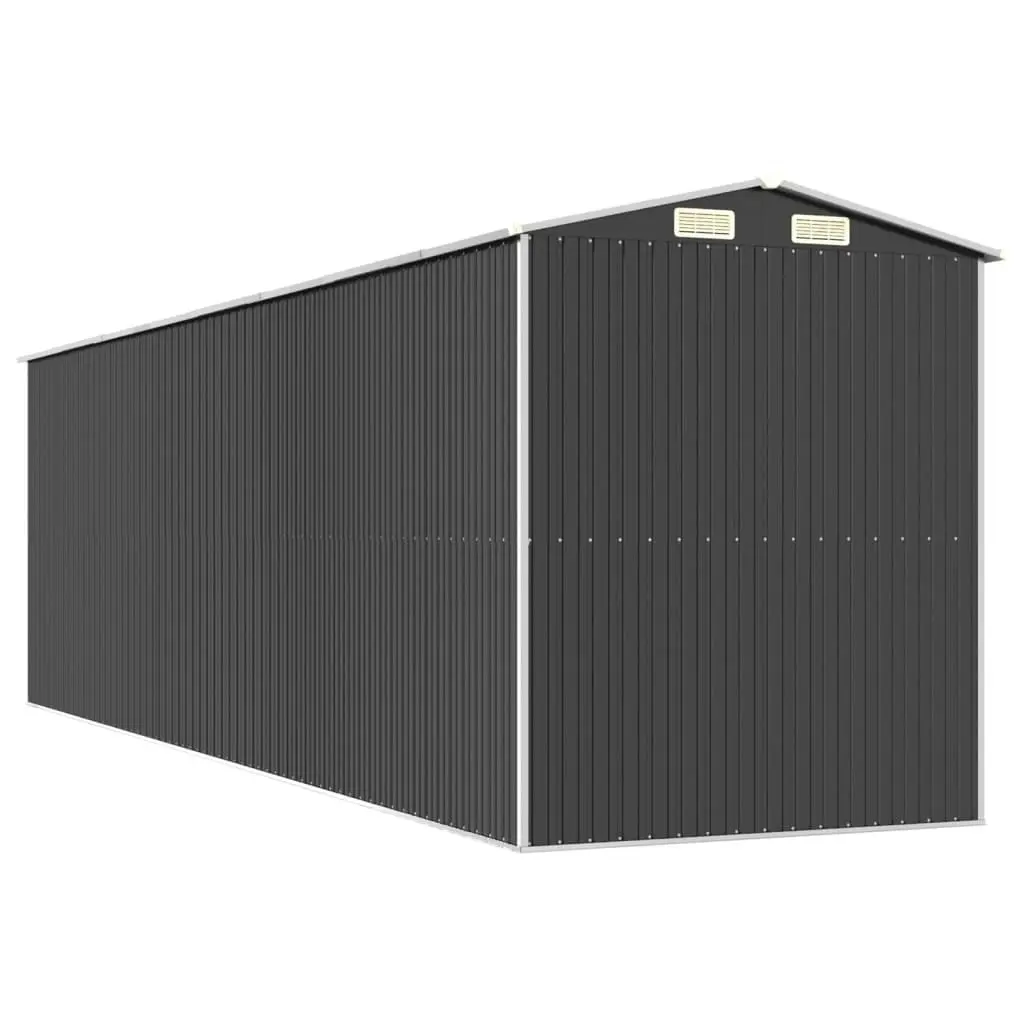 Garden Shed Anthracite 192x689x223 cm Galvanised Steel 3147455