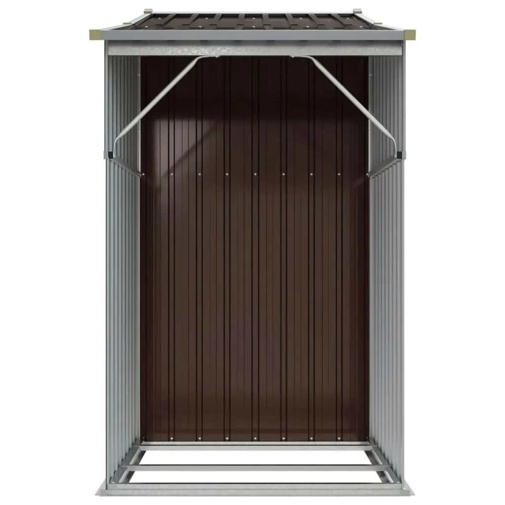 Garden Shed Brown 277x93x179 cm Galvanised Steel 364520