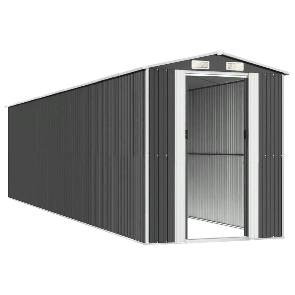 Garden Shed Anthracite 192x855x223 cm Galvanised Steel 3147457