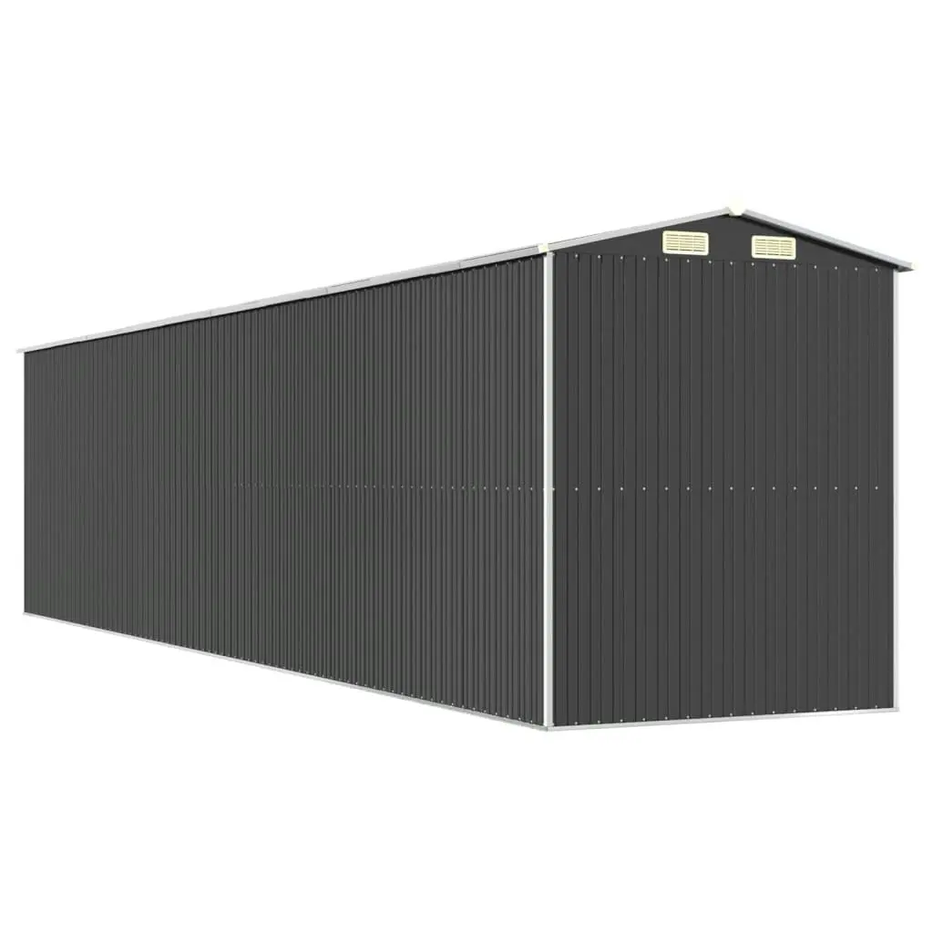 Garden Shed Anthracite 192x855x223 cm Galvanised Steel 3147457