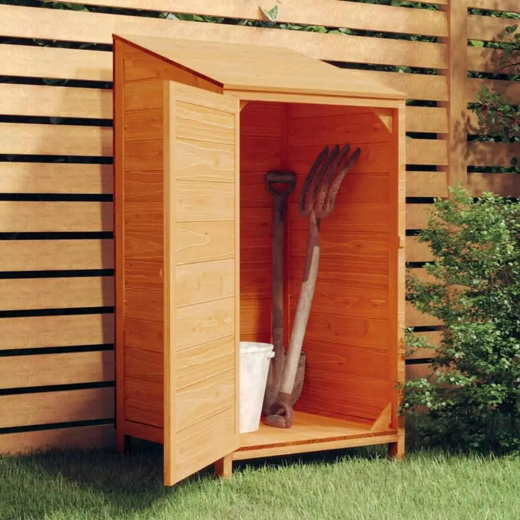 Garden Shed Brown 55x52x112 cm Solid Wood Fir 152181