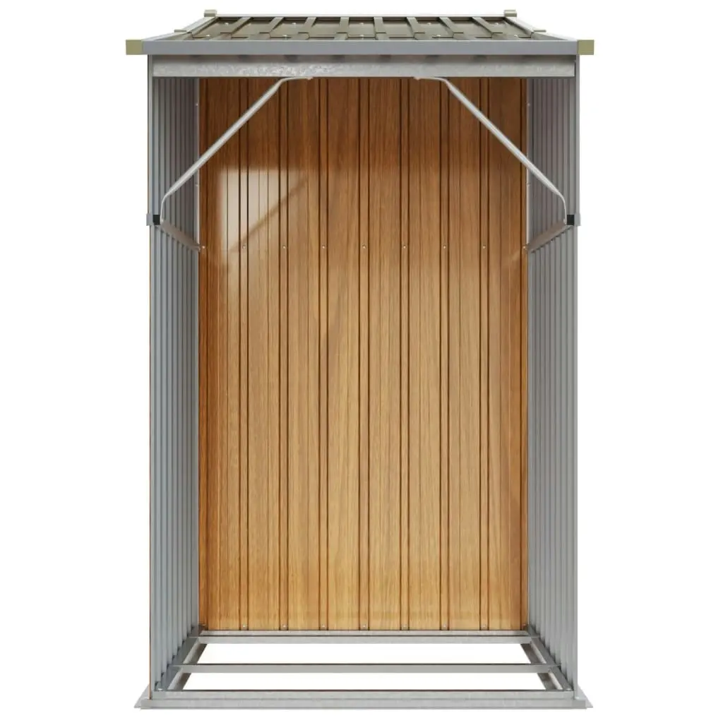 Garden Shed Brown 277x93x179 cm Galvanised Steel 364522