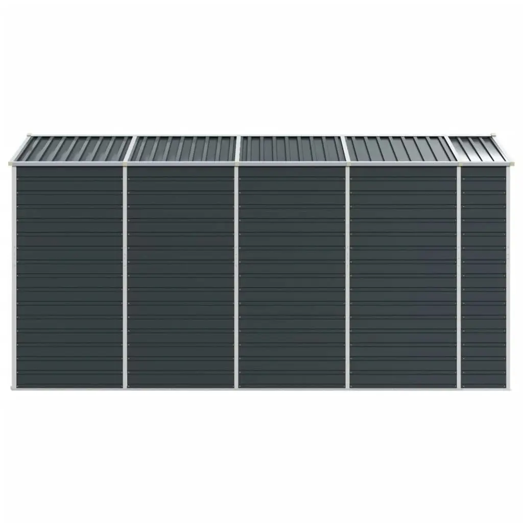 Garden Shed Anthracite 191x385x198 cm Galvanised Steel 3188256