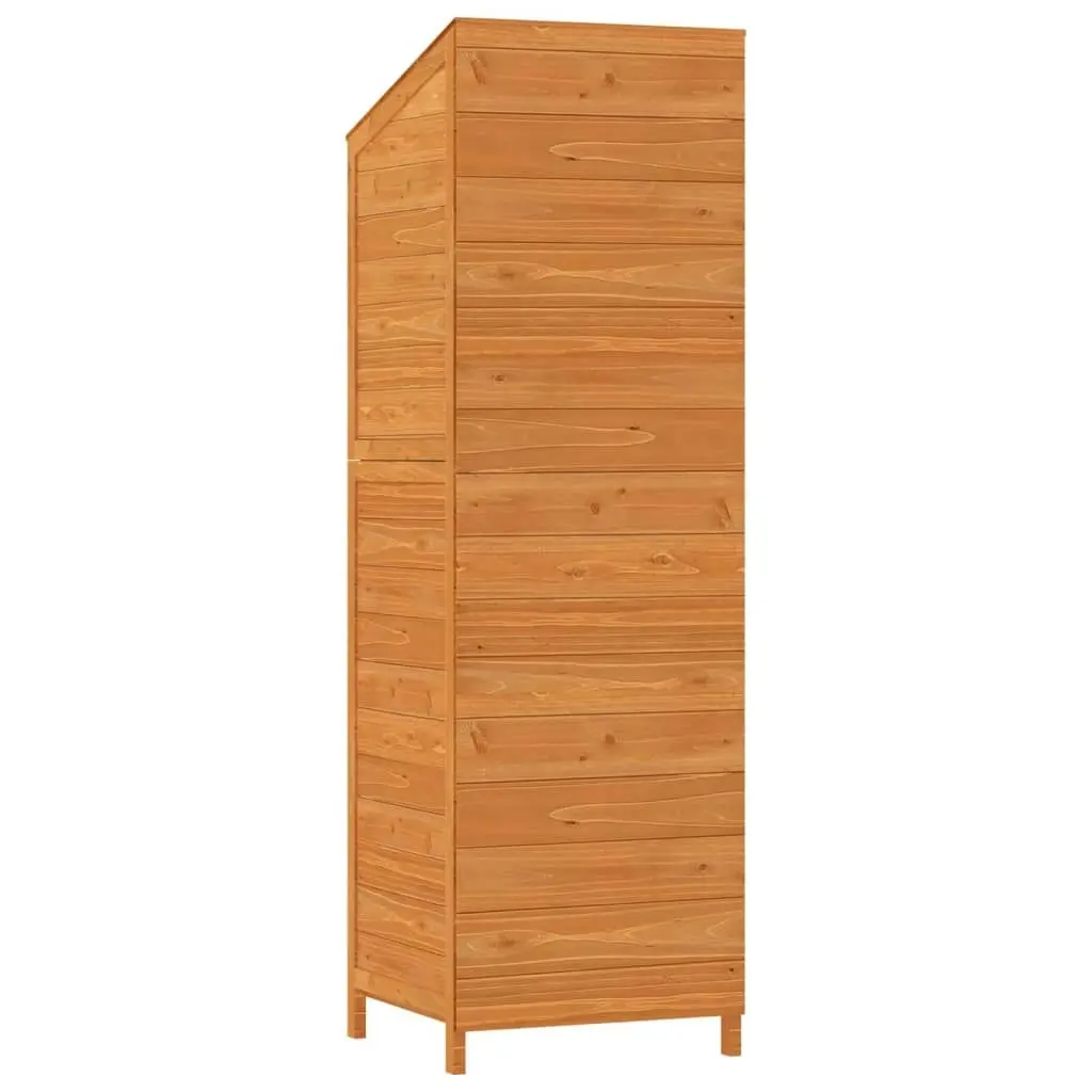 Garden Shed Brown 55x52x174.5 cm Solid Wood Fir 152189