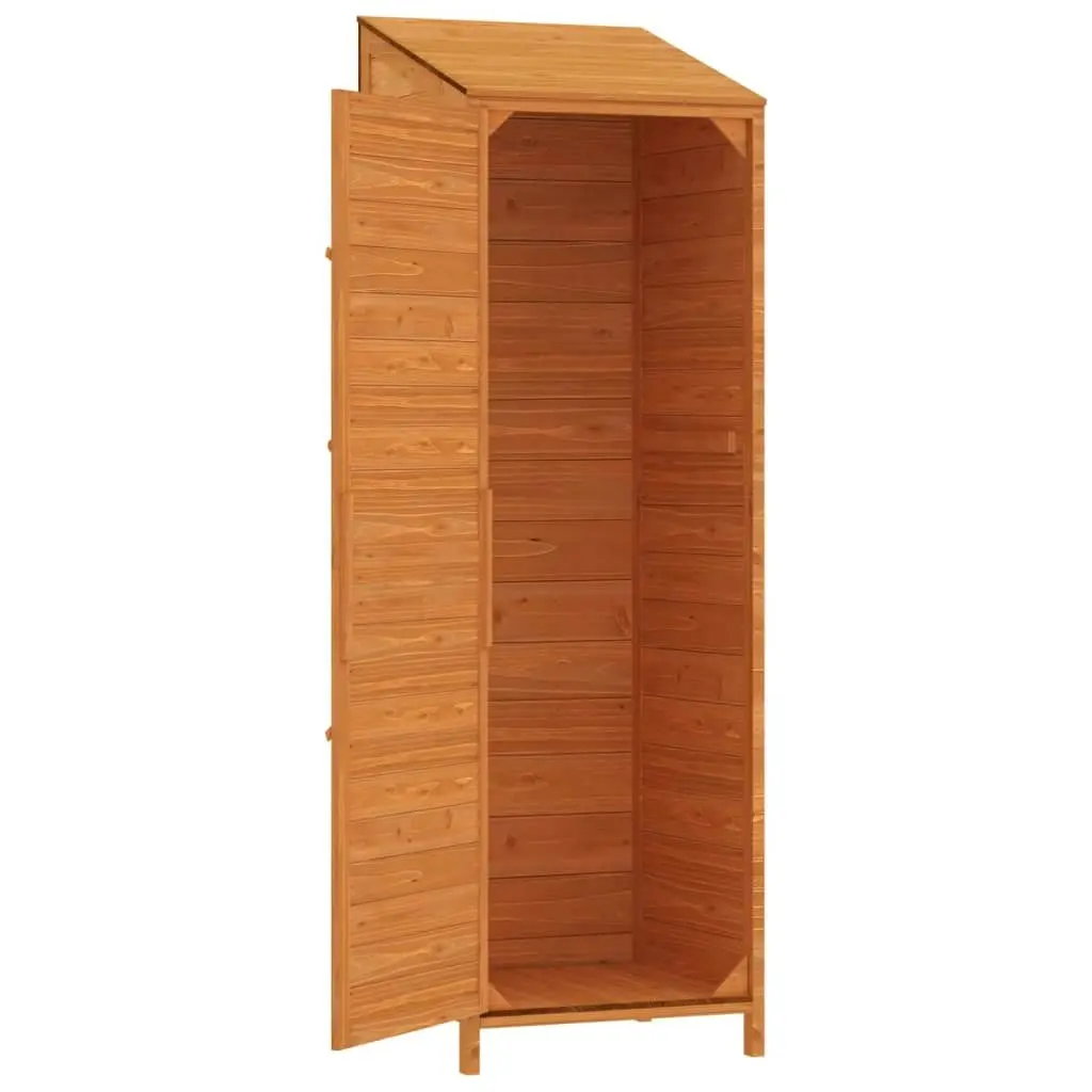 Garden Shed Brown 55x52x174.5 cm Solid Wood Fir 152189