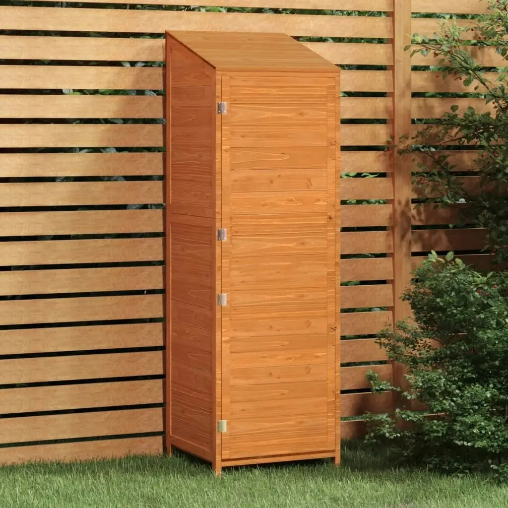 Garden Shed Brown 55x52x174.5 cm Solid Wood Fir 152189