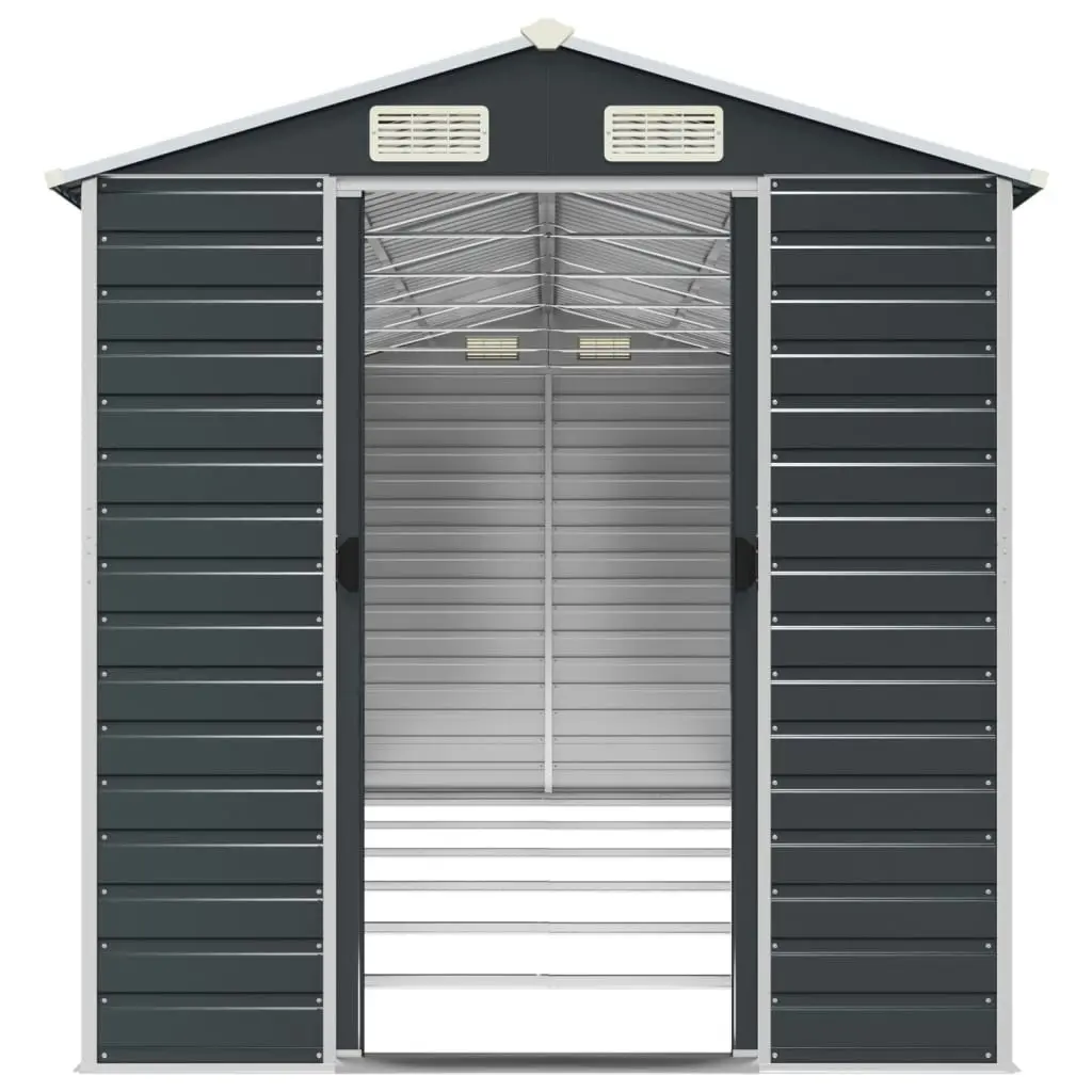 Garden Shed Anthracite 191x555x198 cm Galvanised Steel 3188258