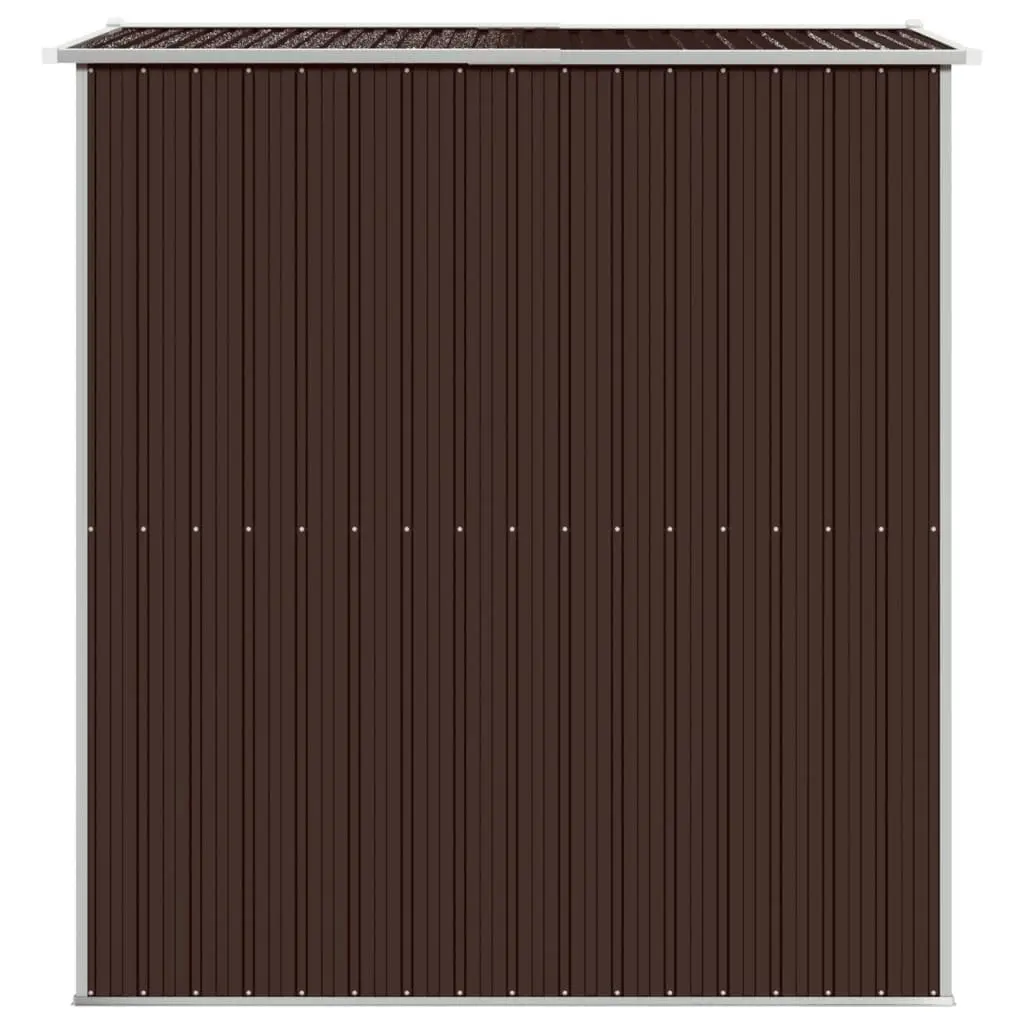 Garden Shed Dark Brown 192x191x223 cm Galvanised Steel 3147460