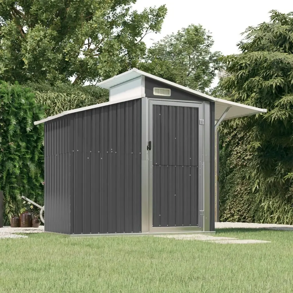 Garden Shed Anthracite 270x130x208.5 cm Galvanised Steel 316244