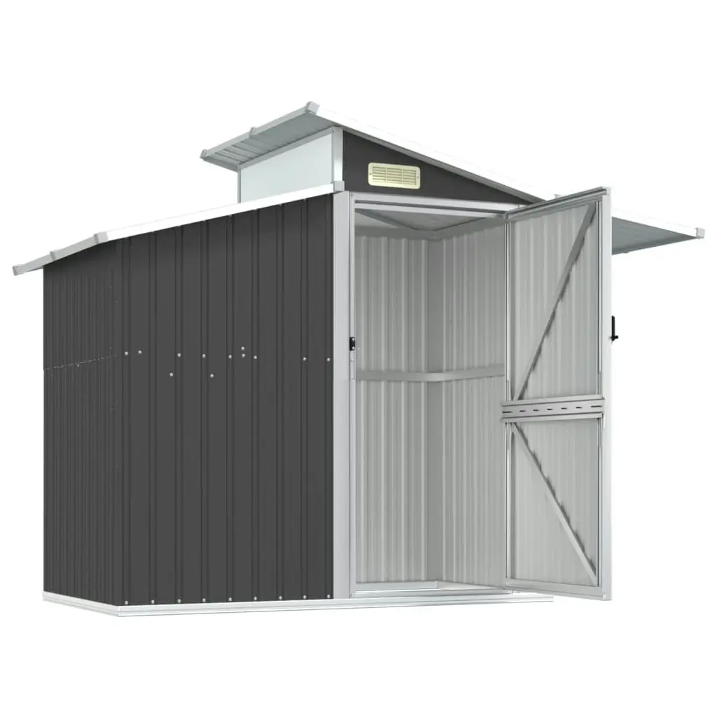 Garden Shed Anthracite 270x130x208.5 cm Galvanised Steel 316244