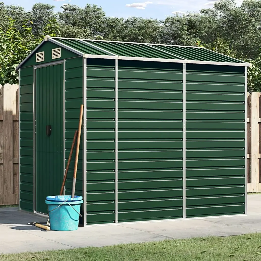 Garden Shed Green 191x215x198 cm Galvanised Steel 3188232