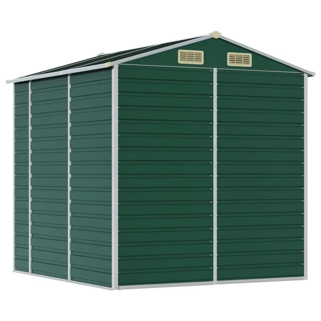 Garden Shed Green 191x215x198 cm Galvanised Steel 3188232