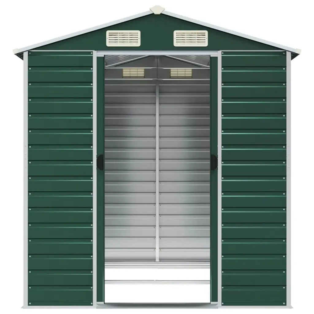 Garden Shed Green 191x215x198 cm Galvanised Steel 3188232