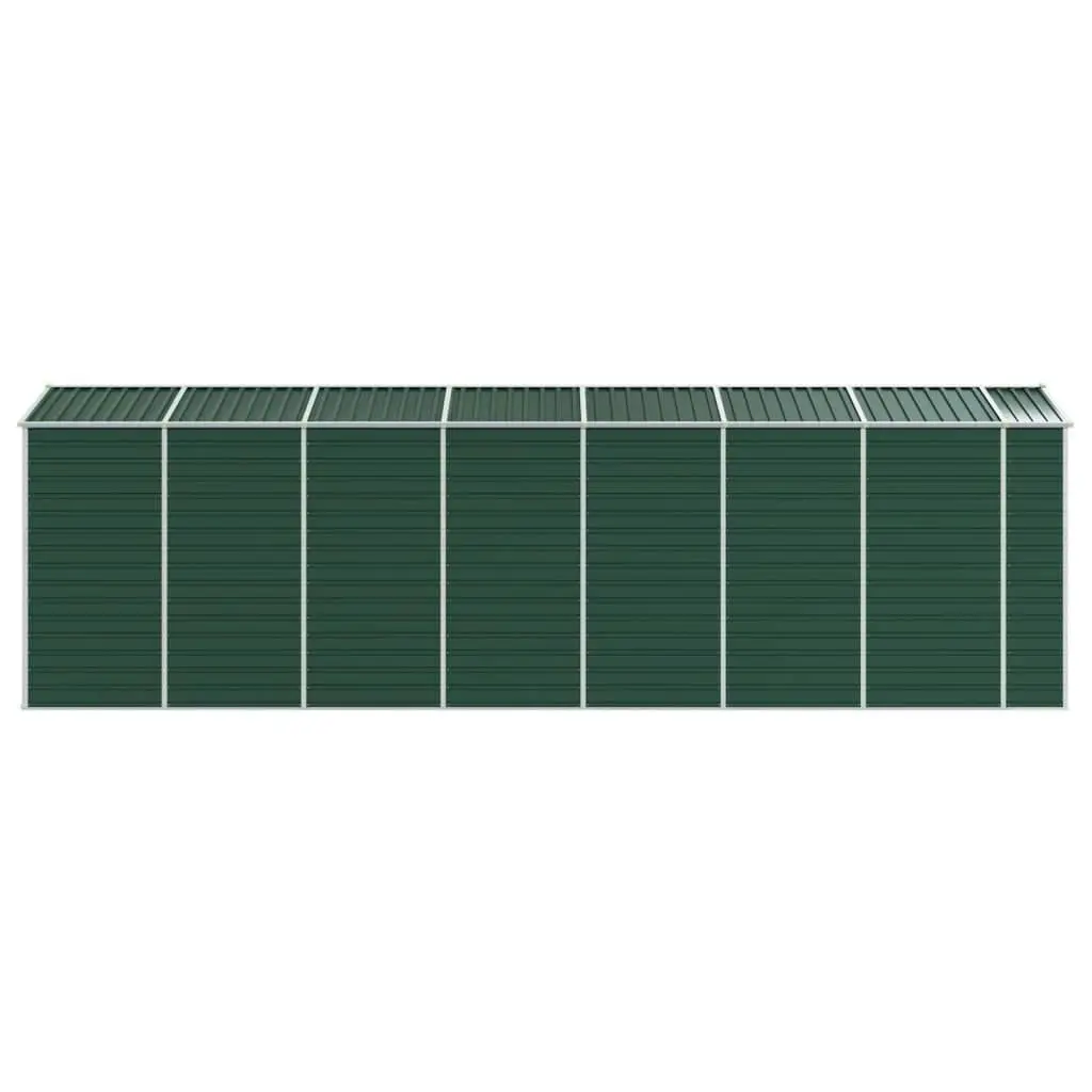 Garden Shed Green 191x640x198 cm Galvanised Steel 3188237