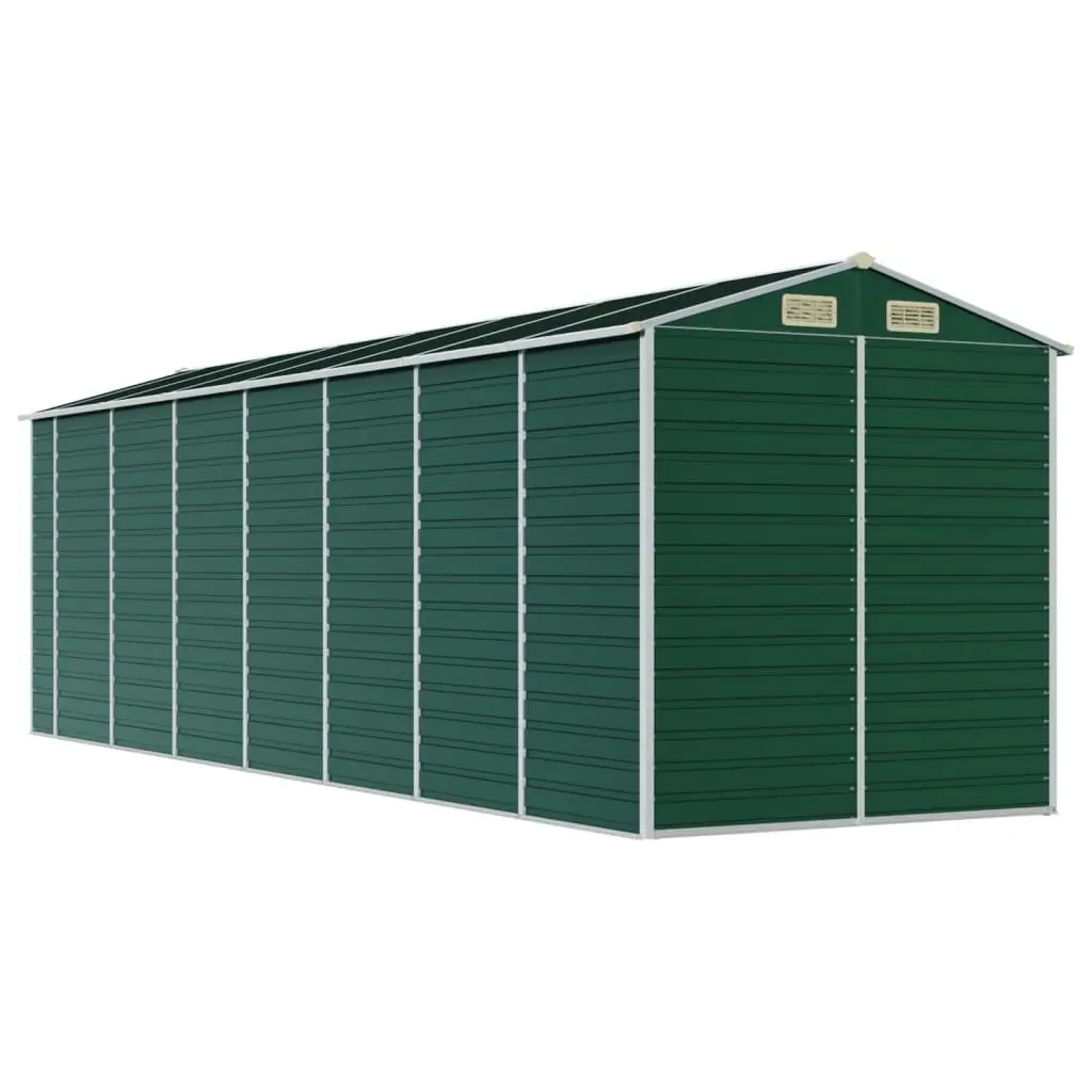 Garden Shed Green 191x640x198 cm Galvanised Steel 3188237