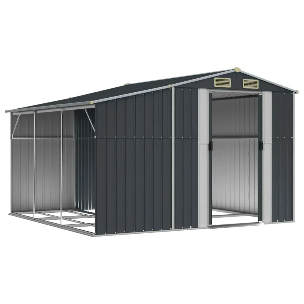 Garden Shed Anthracite 277x279x179 cm Galvanised Steel 3188293