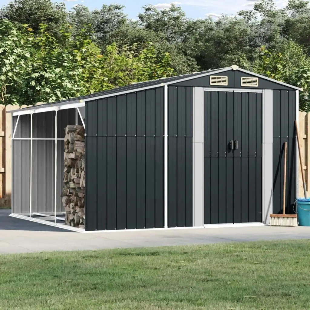 Garden Shed Anthracite 277x279x179 cm Galvanised Steel 3188293