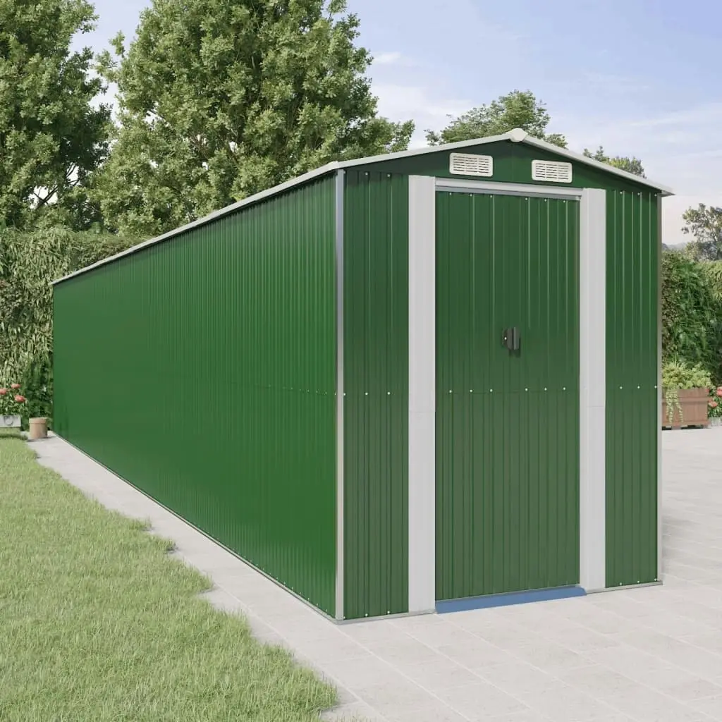 Garden Shed Green 192x1021x223 cm Galvanised Steel 3147437